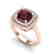 2.27 CTW Garnet & Micro VS/SI Diamond Pave Halo Ring - 2