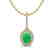 2 CTW Emerald & Micro Pave VS/SI Diamond Necklace