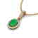 2 CTW Emerald & Micro Pave VS/SI Diamond Necklace - 2
