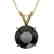 1.50 CTW Fancy Black VS Diamond Solitaire Necklace 10K