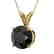 1.50 CTW Fancy Black VS Diamond Solitaire Necklace 10K - 2