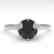 1.50 CTW Black Certified Diamond Solitaire 14K White