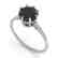 1.50 CTW Black Certified Diamond Solitaire 14K White - 2