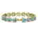 16.59 CTW Swiss Topaz & Diamond Halo Bracelet 10K - 2