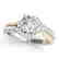 1.6 CTW Certified VS/SI Diamond Bypass Solitaire ring
