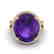 10 CTW Amethyst & Micro Pave VS/SI Diamond Halo Ring