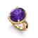 10 CTW Amethyst & Micro Pave VS/SI Diamond Halo Ring - 2