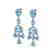 16 CTW Sky Blue Topaz Earrings Designer Vintage 10K