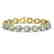 16.59 CTW Sky Topaz & Diamond Halo Bracelet 10K Yellow