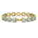 16.59 CTW Sky Topaz & Diamond Halo Bracelet 10K Yellow - 2