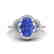 1.75 CTW Tanzanite & Micro Pave VS/SI Diamond Ring 10K