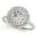 1.5 CTW Certified VS/SI Diamond Solitaire Halo Ring 14K