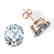 18 CTW Aquamarine Designer Solitaire Stud Earrings 14K - 2