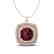 2.27 CTW Garnet & Micro Pave VS/SI Diamond Halo