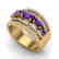 2.25 CTW Amethyst & Micro Pave VS/SI Diamond Designer - 2
