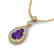 2.25 CTW Amethyst & Micro Pave VS/SI Diamond Necklace