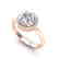 2 CTW Micro Pave VS/SI Diamond Ring Designer Halo 14K - 2