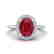 2 CTW Ruby & Micro Pave VS/SI Diamond Ring Solitaire