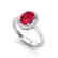 2 CTW Ruby & Micro Pave VS/SI Diamond Ring Solitaire - 2