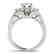 1.45 CTW Certified VS/SI Diamond 3 Stone Ring 14K White - 2