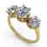 2 CTW Certified VS/SI Diamond Art Deco Ring 14K Yellow - 2