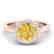 2 CTW Citrine & Halo VS/SI Diamond Micro Pave Ring 14K