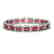 26.38 CTW Tourmaline & Diamond Halo Bracelet 10K White