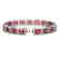 26.38 CTW Tourmaline & Diamond Halo Bracelet 10K White - 2