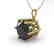 2 CTW Black Diamond Art Deco Necklace 14K Yellow Gold