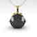 2 CTW Black Diamond Art Deco Necklace 14K Yellow Gold - 2