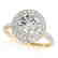 1.5 CTW Certified VS/SI Diamond Solitaire Halo Ring 14K