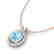 2.50 CTW Aquamarine & Micro VS/SI Diamond Necklace Halo
