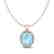 2.50 CTW Aquamarine & Micro VS/SI Diamond Necklace Halo - 2