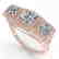 2 CTW VS/SI Cushion Cut Diamond Ring Art Deco 14K Rose - 2