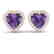 2 CTW Amethyst & Micro Pave VS/SI Diamond Earrings