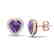2 CTW Amethyst & Micro Pave VS/SI Diamond Earrings - 2