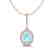 1.75 CTW Aquamarine & Micro VS/SI Diamond Necklace Halo