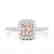 1.25 CTW Morganite & Micro Pave VS/SI Diamond Halo Ring