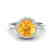 2 CTW Citrine & Micro VS/SI Diamond Ring Designer Halo