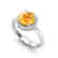 2 CTW Citrine & Micro VS/SI Diamond Ring Designer Halo - 2