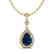 2.75 CTW Sapphire & Micro Pave VS/SI Diamond Necklace - 2