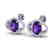 4 CTW Amethyst And Micro Pave VS/SI Diamond Earrings