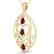 3.50 CTW Ruby & Micro Pave VS/SI Diamond Heart Necklace - 2
