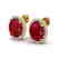 6 CTW Ruby & Micro Pave VS/SI Diamond Earrings Halo 18K