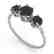 1 CTW Black Certified Diamond Art Deco Ring 14K White - 2