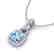 3.50 CTW Topaz & Micro VS/SI Diamond Necklace 18K White