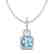 3.50 CTW Topaz & Micro VS/SI Diamond Necklace 18K White - 2