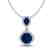 3.50 CTW Sapphire & Micro VS/SI Diamond Necklace