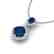 3.50 CTW Sapphire & Micro VS/SI Diamond Necklace - 2