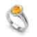 3 CTW Citrine & Micro VS/SI Diamond Halo Solitaire Ring - 2